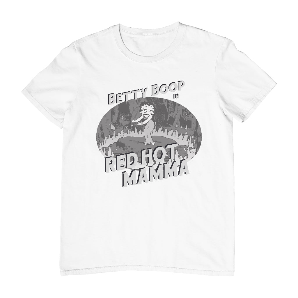 Betty Boop In Red Hot Mamma Men's T-Shirt-Betty Boop Shop