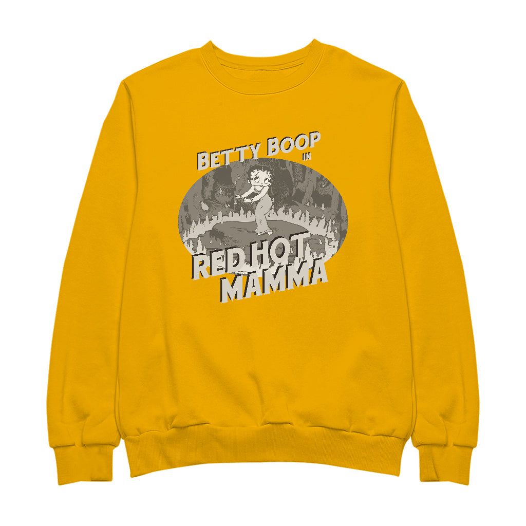Betty Boop In Red Hot Mamma Women's Sweatshirt-Betty Boop Shop
