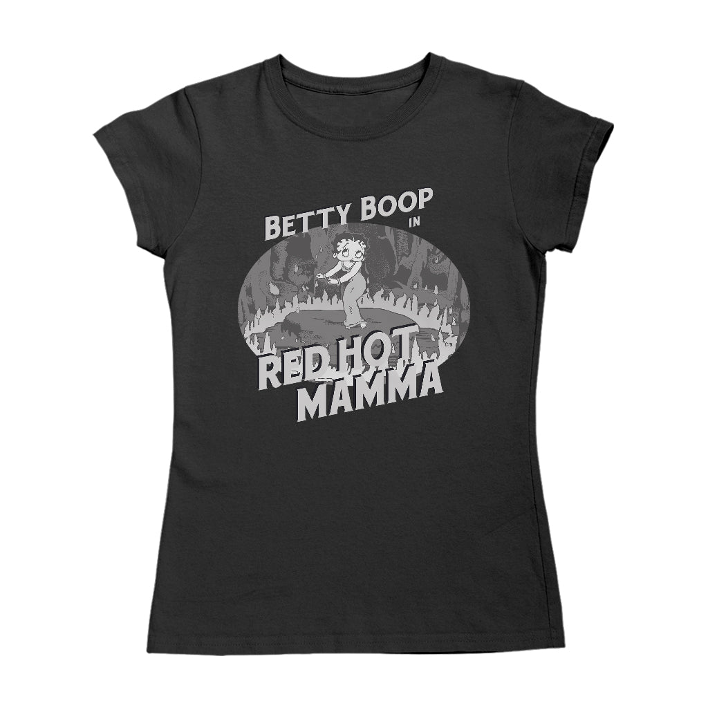 Betty Boop In Red Hot Mamma Women's T-Shirt-Betty Boop Shop