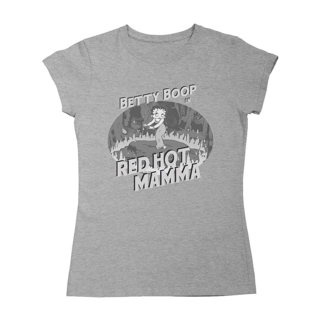 Betty Boop In Red Hot Mamma Women's T-Shirt-Betty Boop Shop