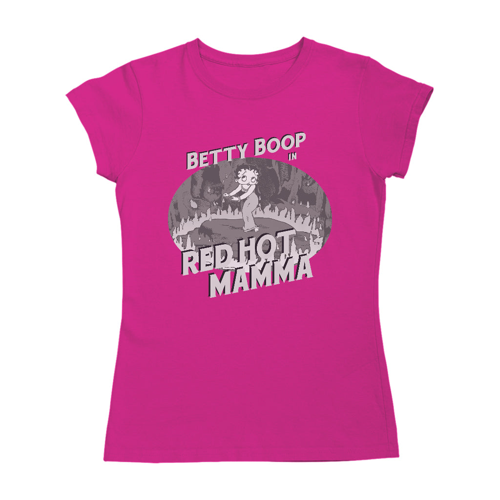 Betty Boop In Red Hot Mamma Women's T-Shirt-Betty Boop Shop