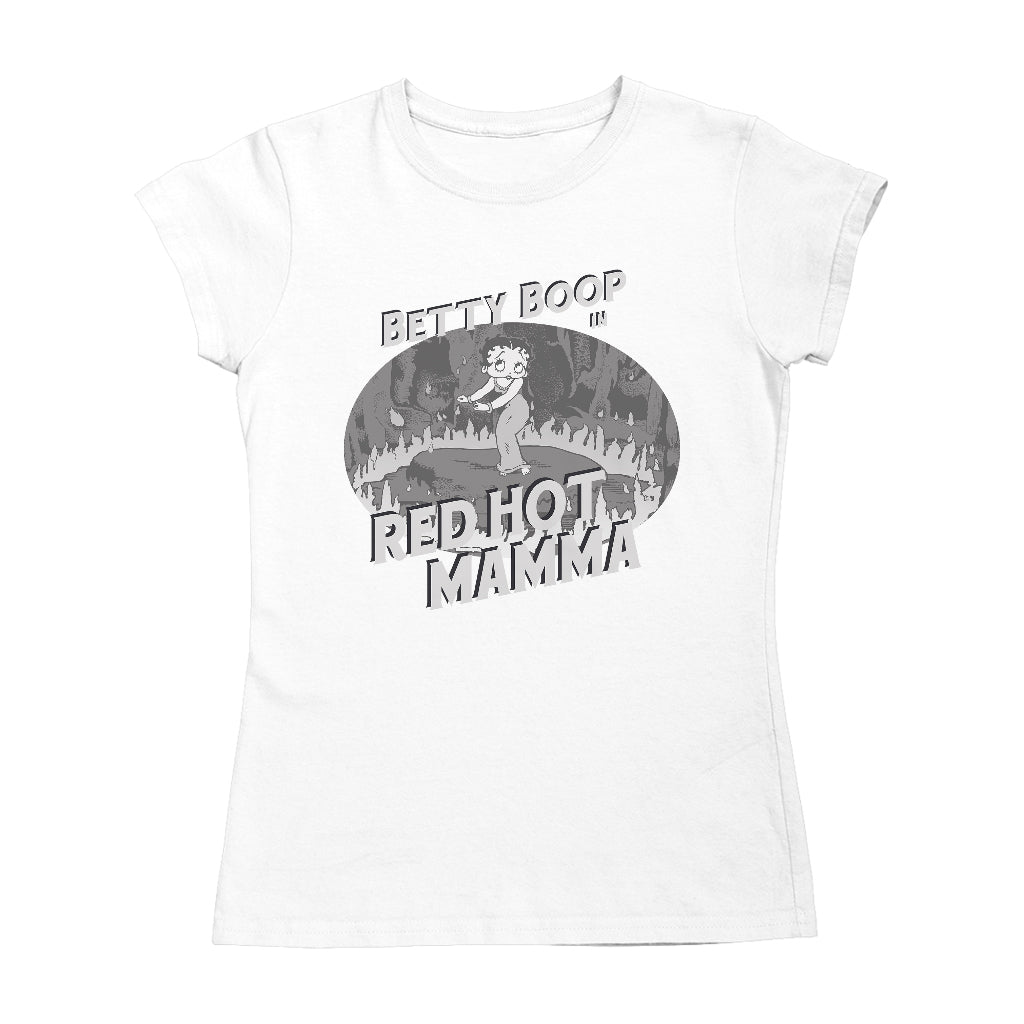Betty Boop In Red Hot Mamma Women's T-Shirt-Betty Boop Shop
