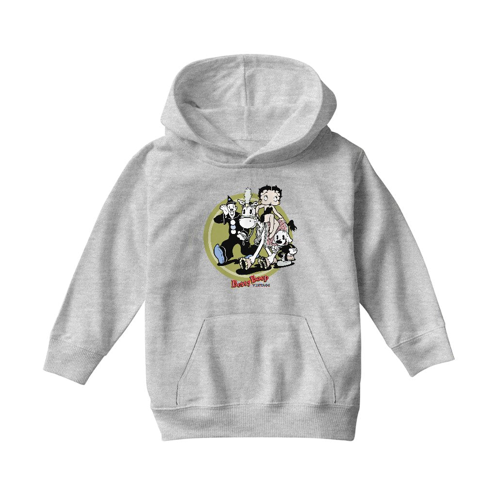 Betty Boop Vintage Circus Crew Kids Hooded Sweatshirt-Betty Boop Shop