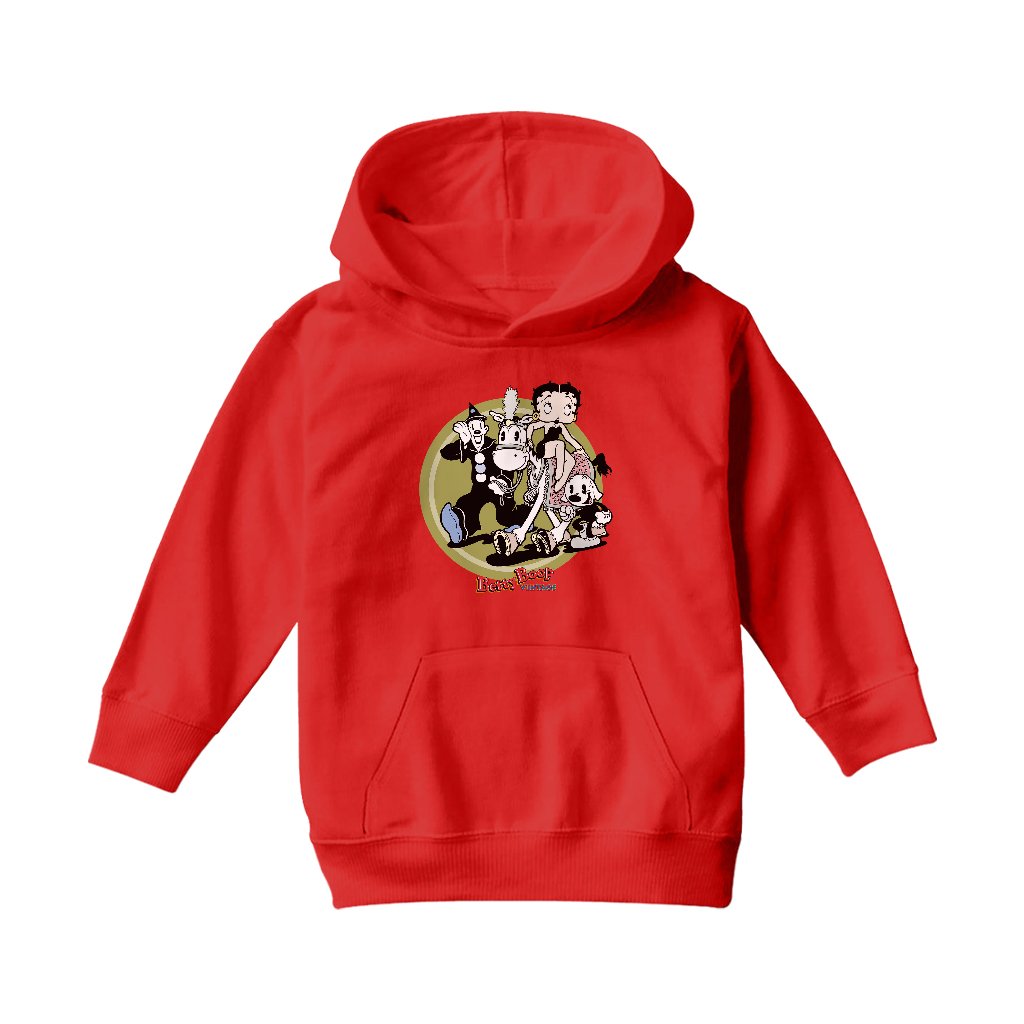 Betty Boop Vintage Circus Crew Kids Hooded Sweatshirt-Betty Boop Shop