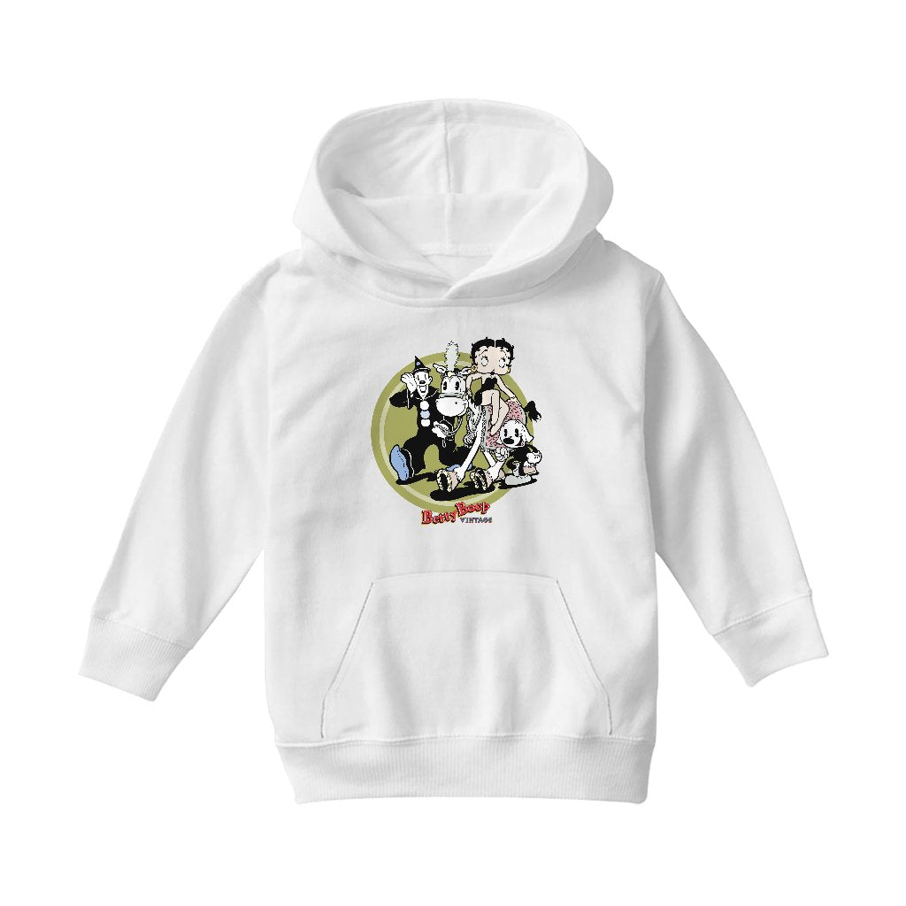 Betty Boop Vintage Circus Crew Kids Hooded Sweatshirt-Betty Boop Shop