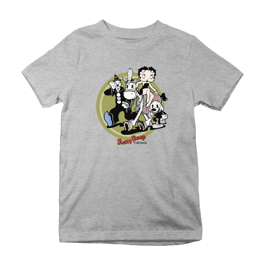 Betty Boop Vintage Circus Crew Kids T-Shirt-Betty Boop Shop