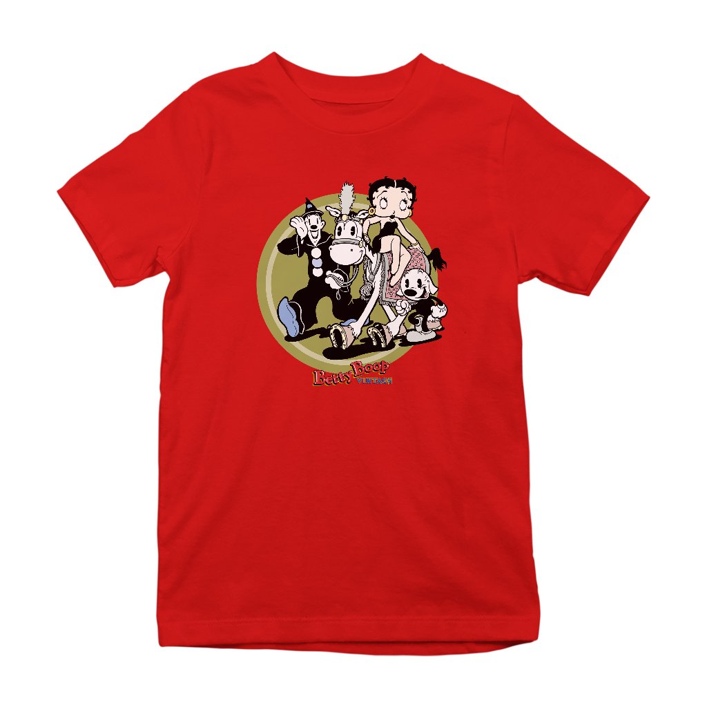 Betty Boop Vintage Circus Crew Kids T-Shirt-Betty Boop Shop