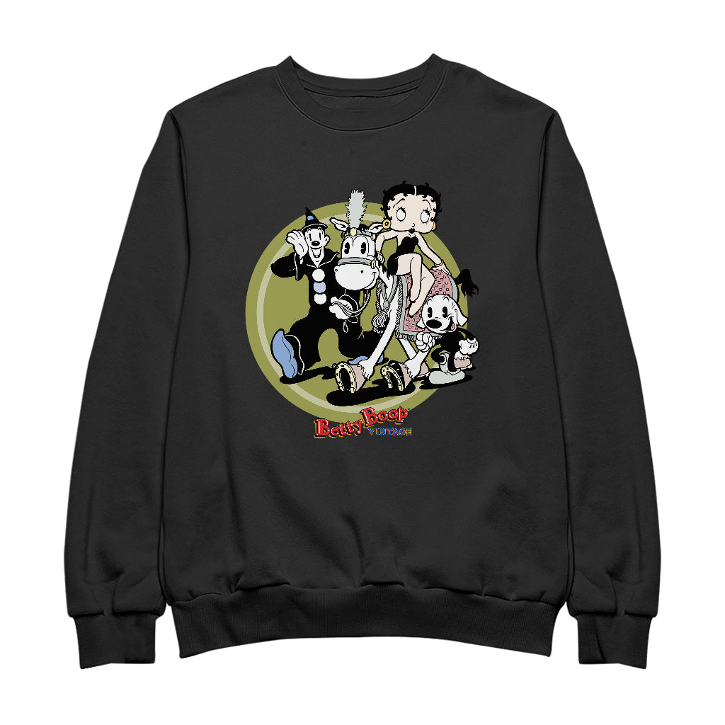 Betty Boop Vintage Circus Crew Men's Sweatshirt-Betty Boop Shop