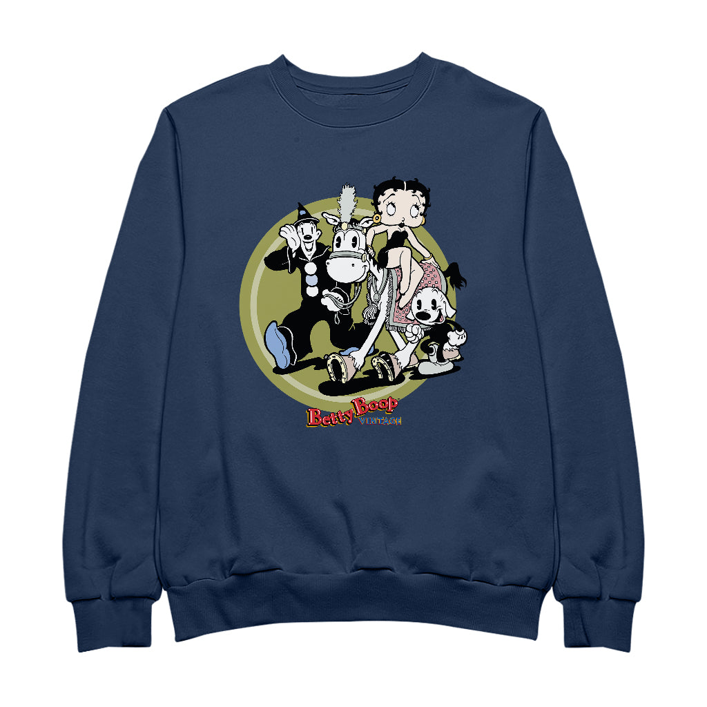 Betty Boop Vintage Circus Crew Men's Sweatshirt-Betty Boop Shop