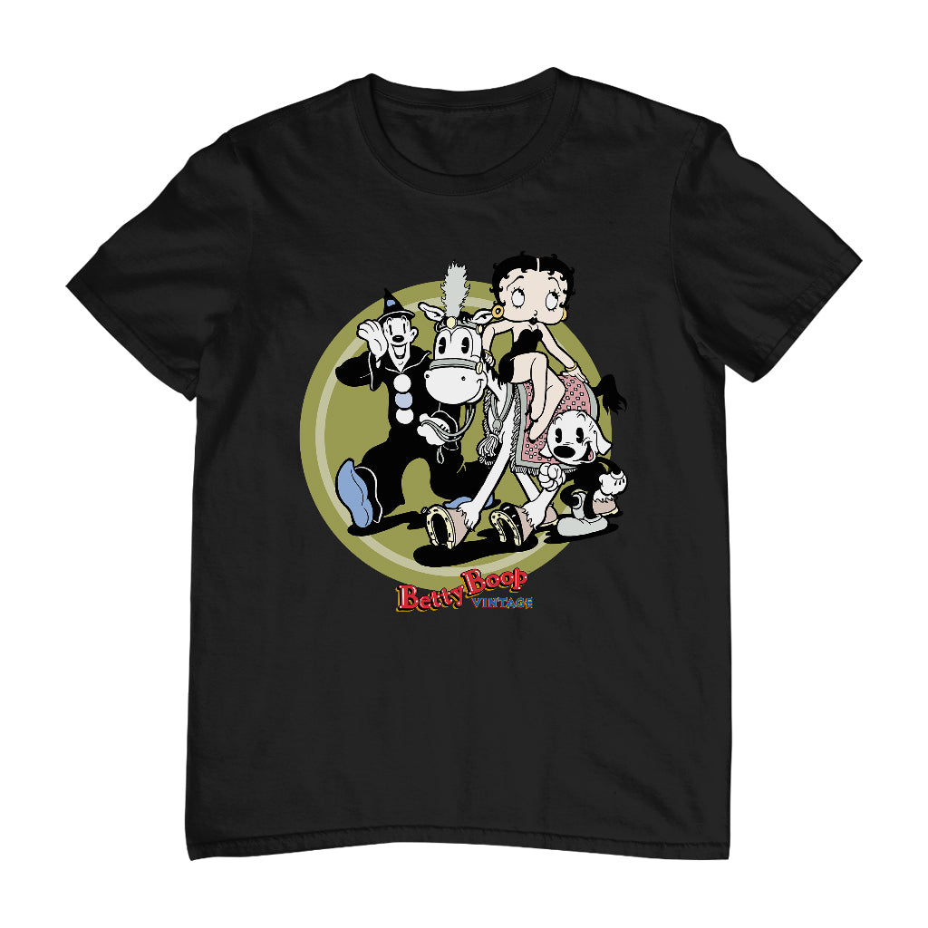 Betty Boop Vintage Circus Crew Men's T-Shirt-Betty Boop Shop