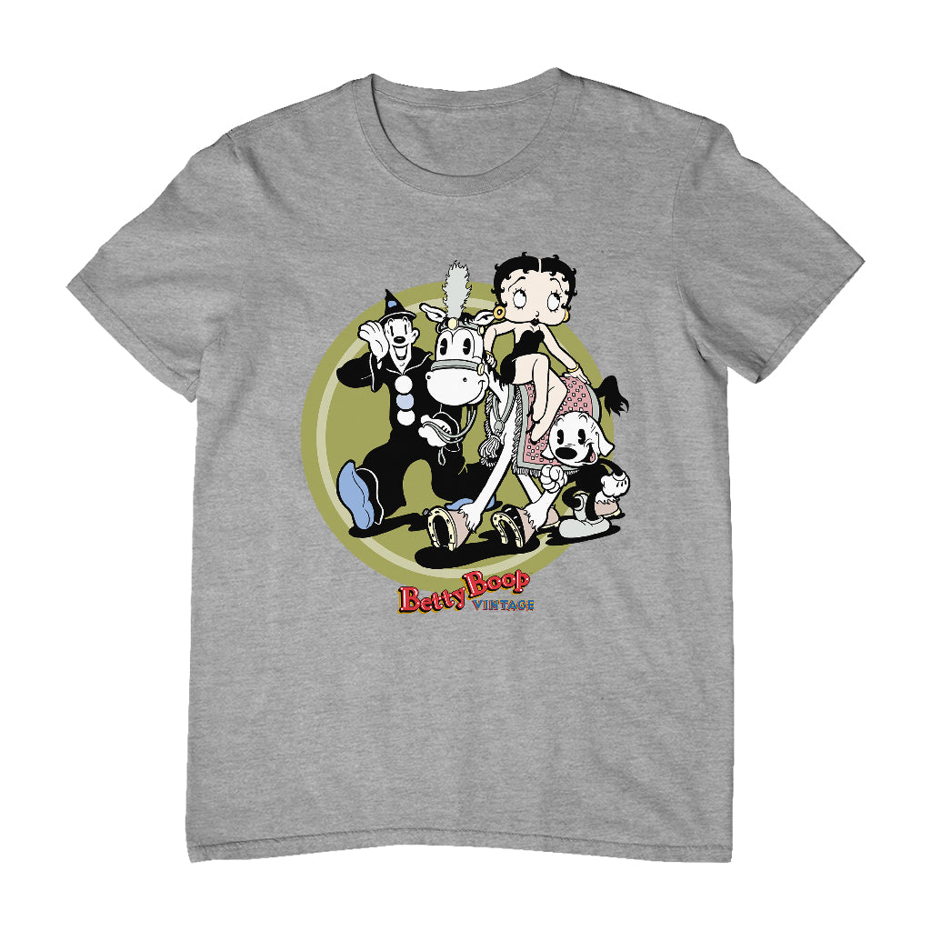 Betty Boop Vintage Circus Crew Men's T-Shirt-Betty Boop Shop