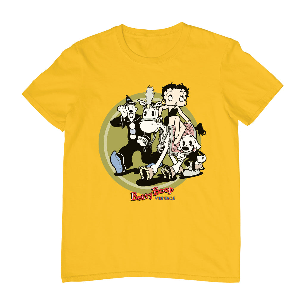 Betty Boop Vintage Circus Crew Men's T-Shirt-Betty Boop Shop
