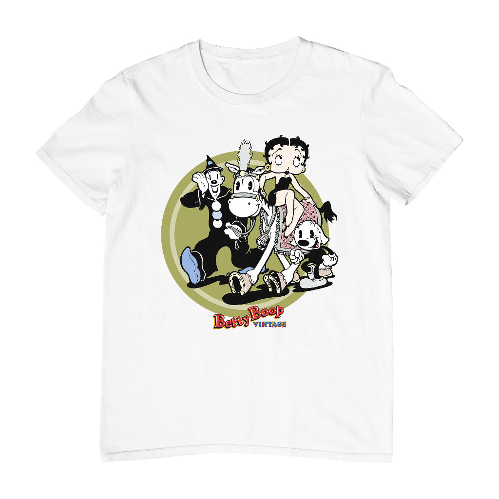 Betty Boop Vintage Circus Crew Men's T-Shirt-Betty Boop Shop