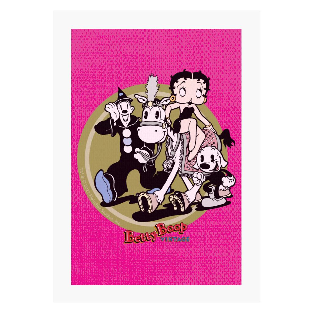 Betty Boop Vintage Circus Crew A4 Print