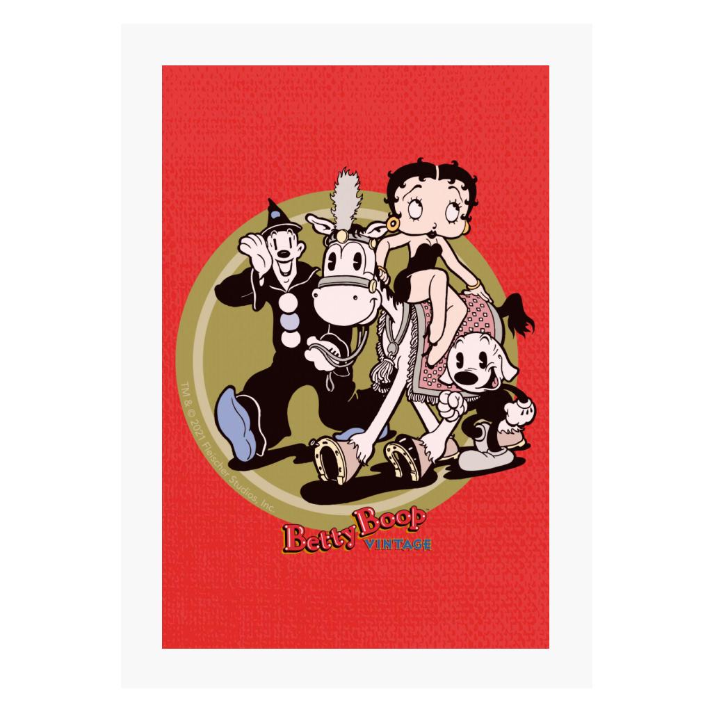 Betty Boop Vintage Circus Crew A4 Print
