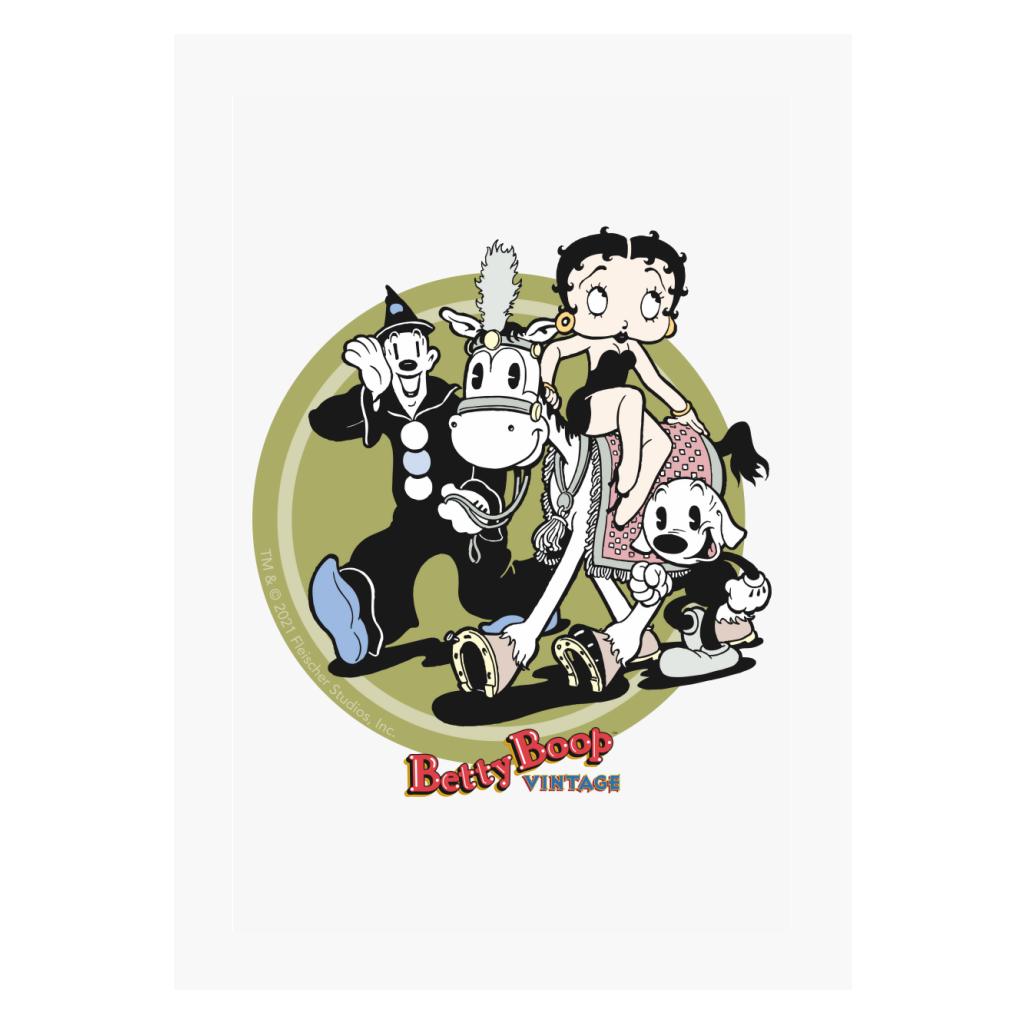 Betty Boop Vintage Circus Crew A4 Print