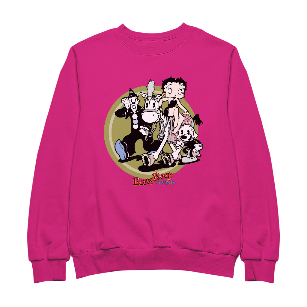 Betty Boop Vintage Circus Crew Women's Sweatshirt-Betty Boop Shop