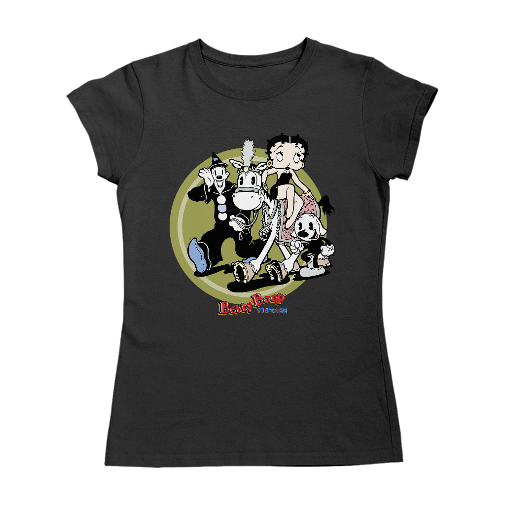 Betty Boop Vintage Circus Crew Women's T-Shirt-Betty Boop Shop