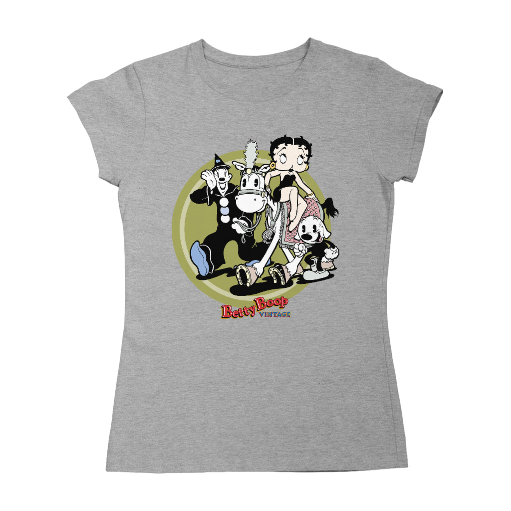 Betty Boop Vintage Circus Crew Women's T-Shirt-Betty Boop Shop