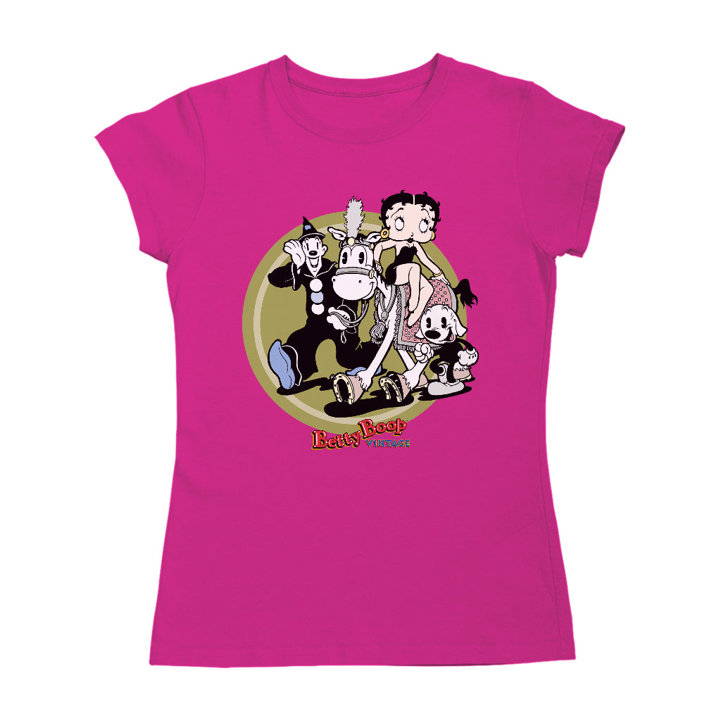 Betty Boop Vintage Circus Crew Women's T-Shirt-Betty Boop Shop