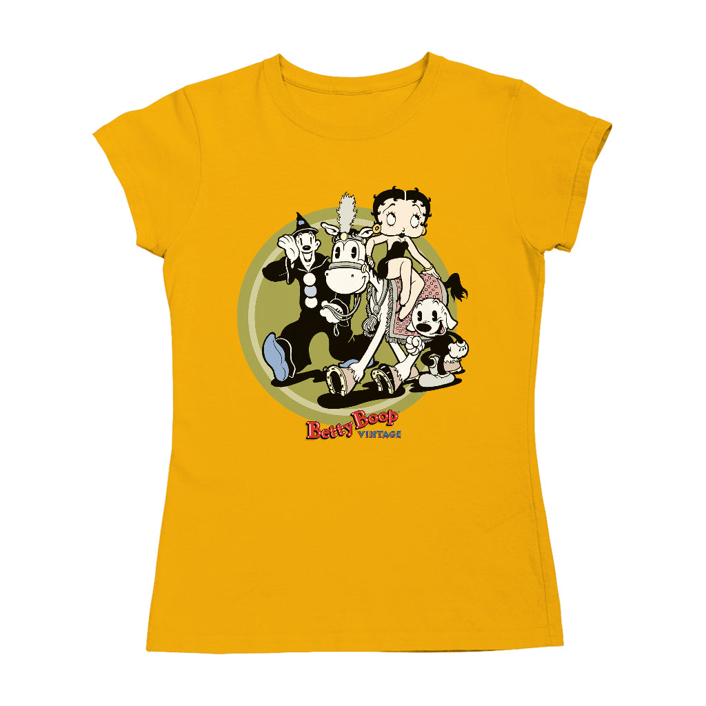 Betty Boop Vintage Circus Crew Women's T-Shirt-Betty Boop Shop