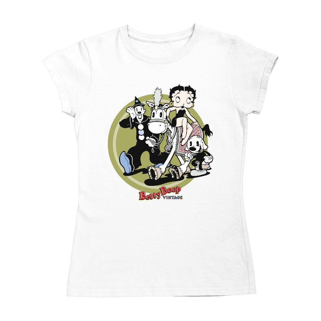 Betty Boop Vintage Circus Crew Women's T-Shirt-Betty Boop Shop