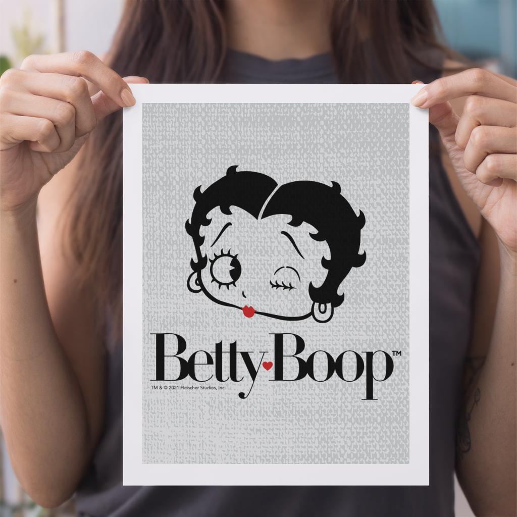 Betty Boop Red Heart A4 Print-Betty Boop Shop