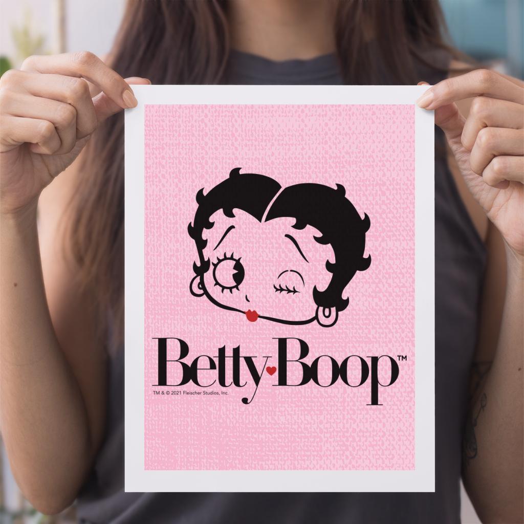 Betty Boop Red Heart A4 Print-Betty Boop Shop