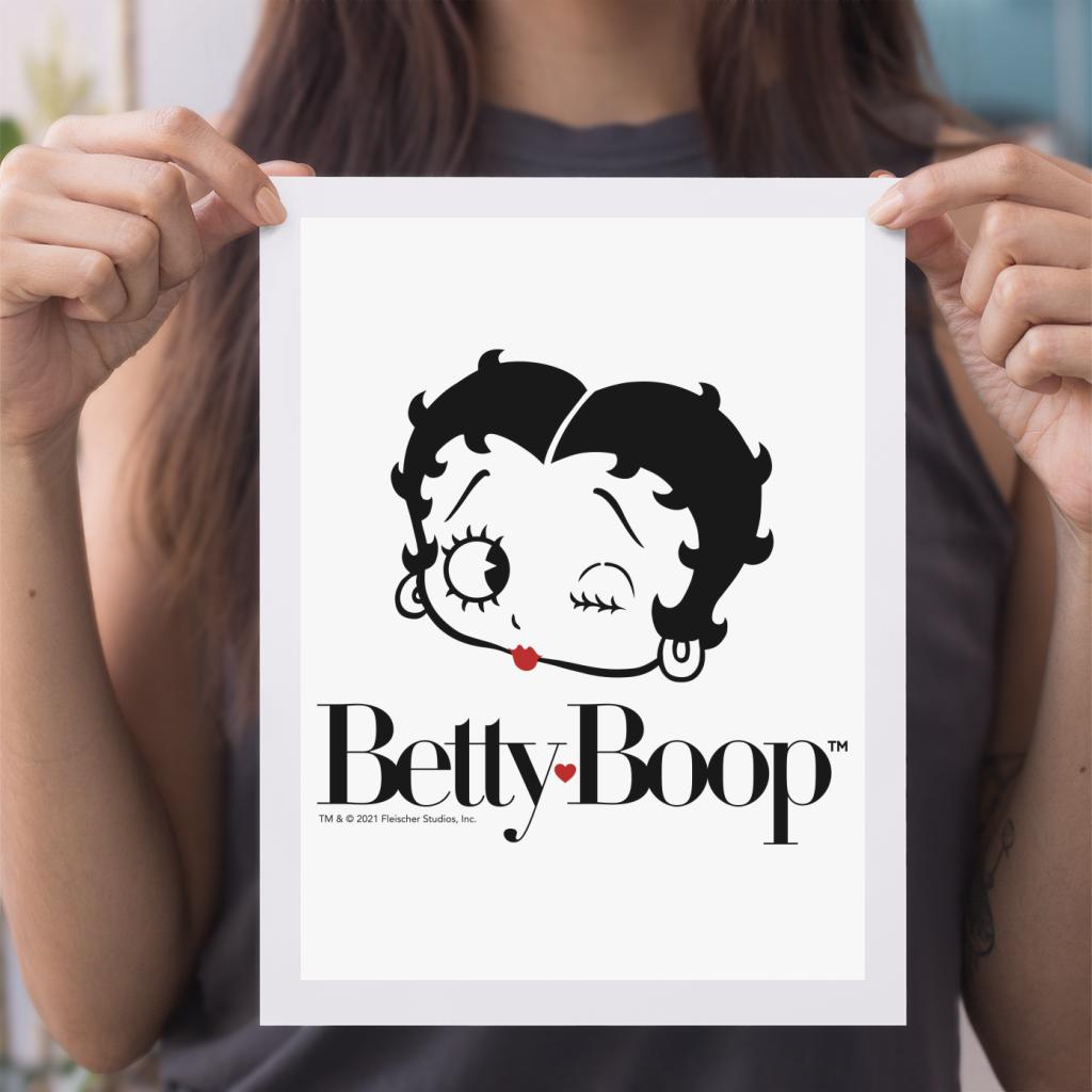 Betty Boop Red Heart A4 Print-Betty Boop Shop