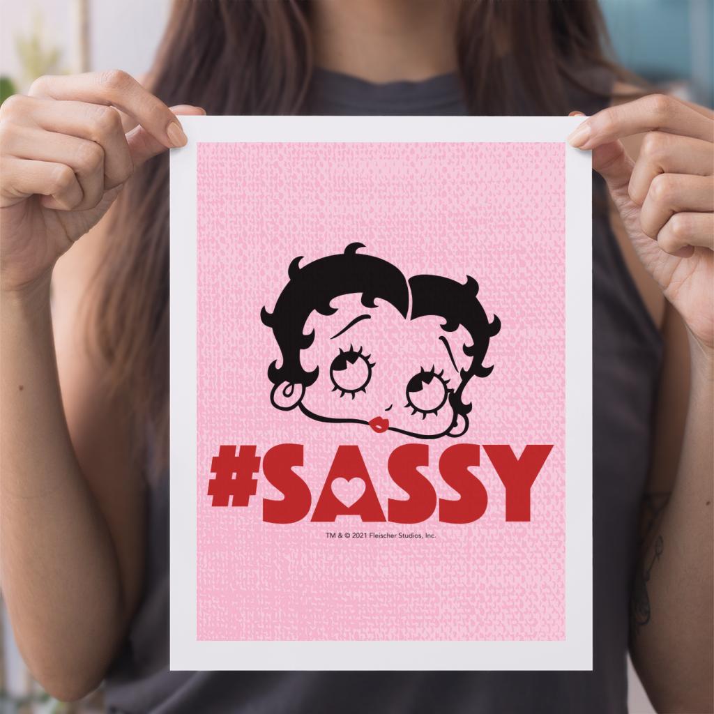 Betty Boop Heart Hashtag Sassy A4 Print-Betty Boop Shop