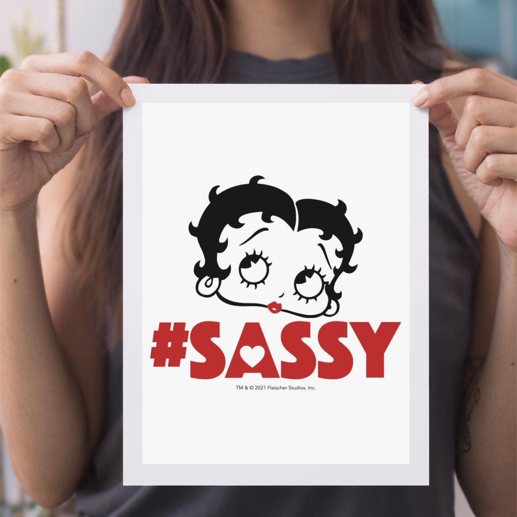 Betty Boop Heart Hashtag Sassy A4 Print-Betty Boop Shop