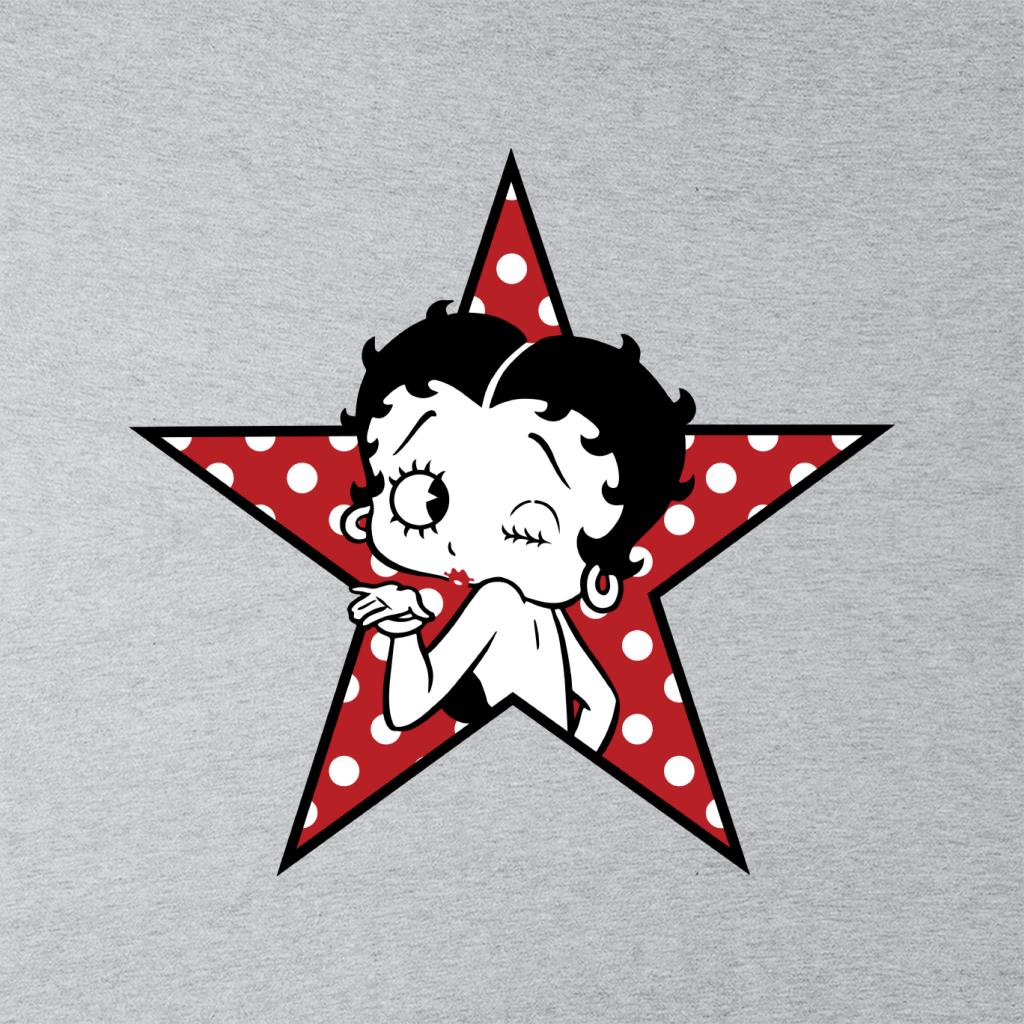 Betty Boop Wink Polka Dot Star Women's Hooded Sweatshirt-Betty Boop Shop