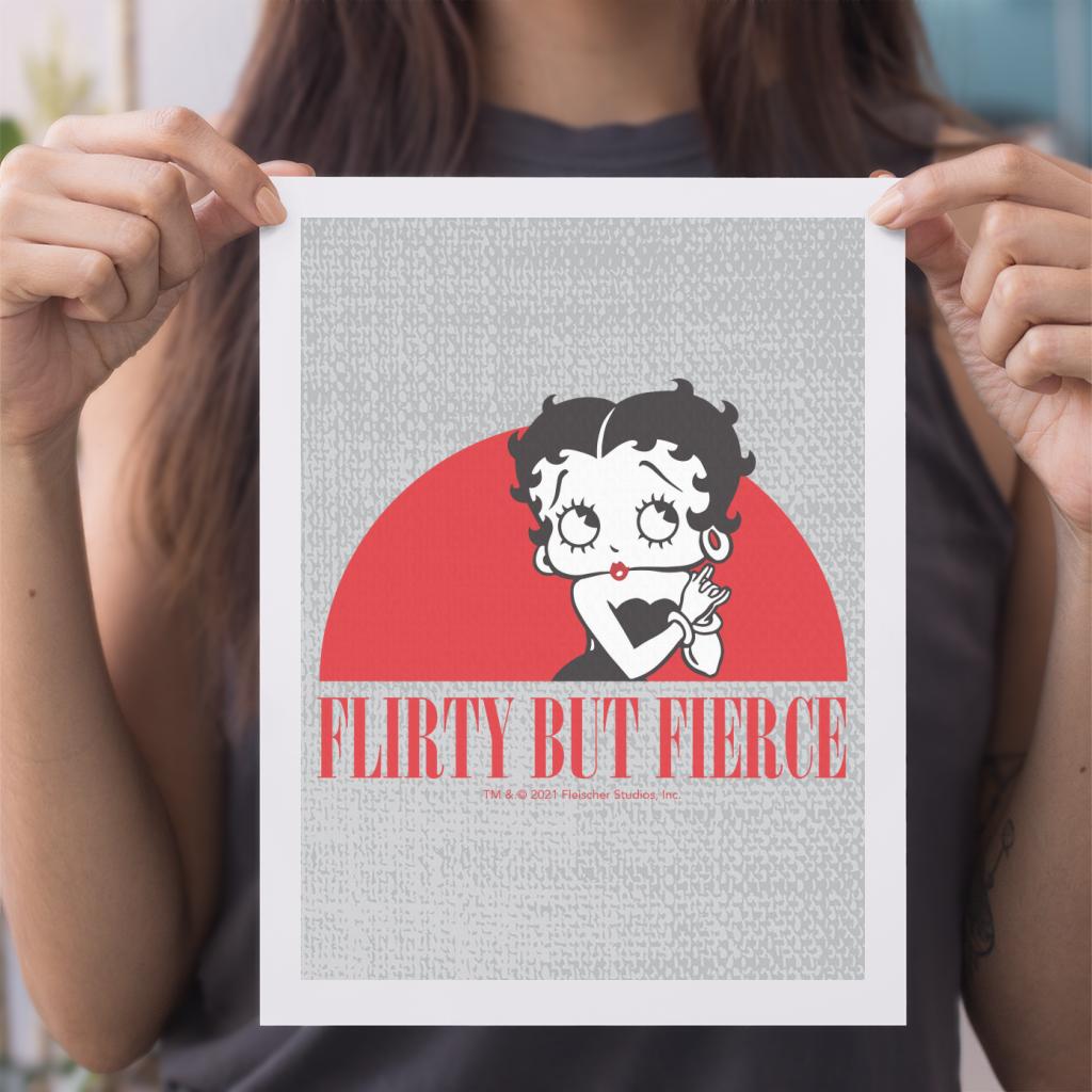 Betty Boop Confident Flirty But Fierce A4 Print-Betty Boop Shop