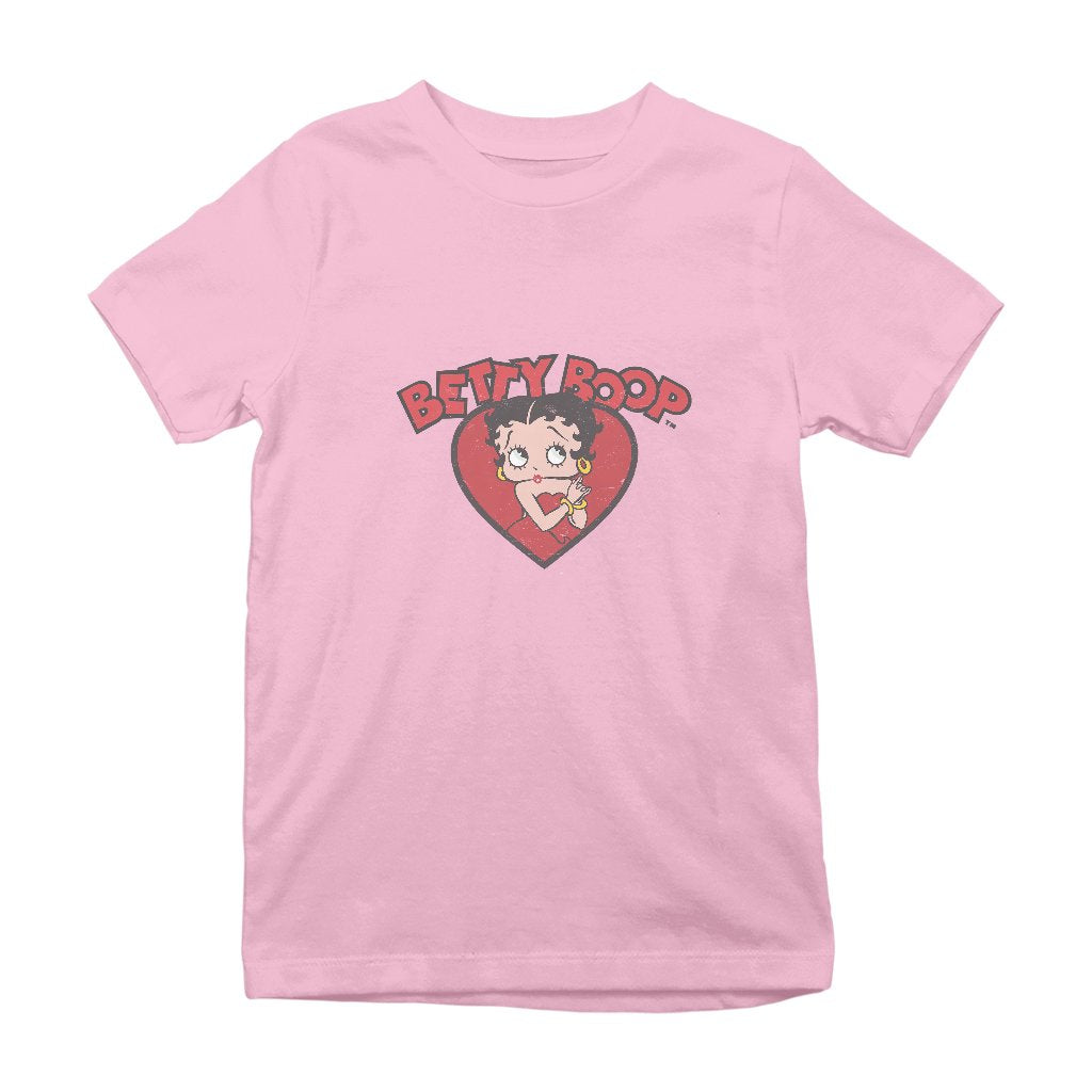 Betty Boop Love Red Dress Kids T-Shirt-Betty Boop Shop