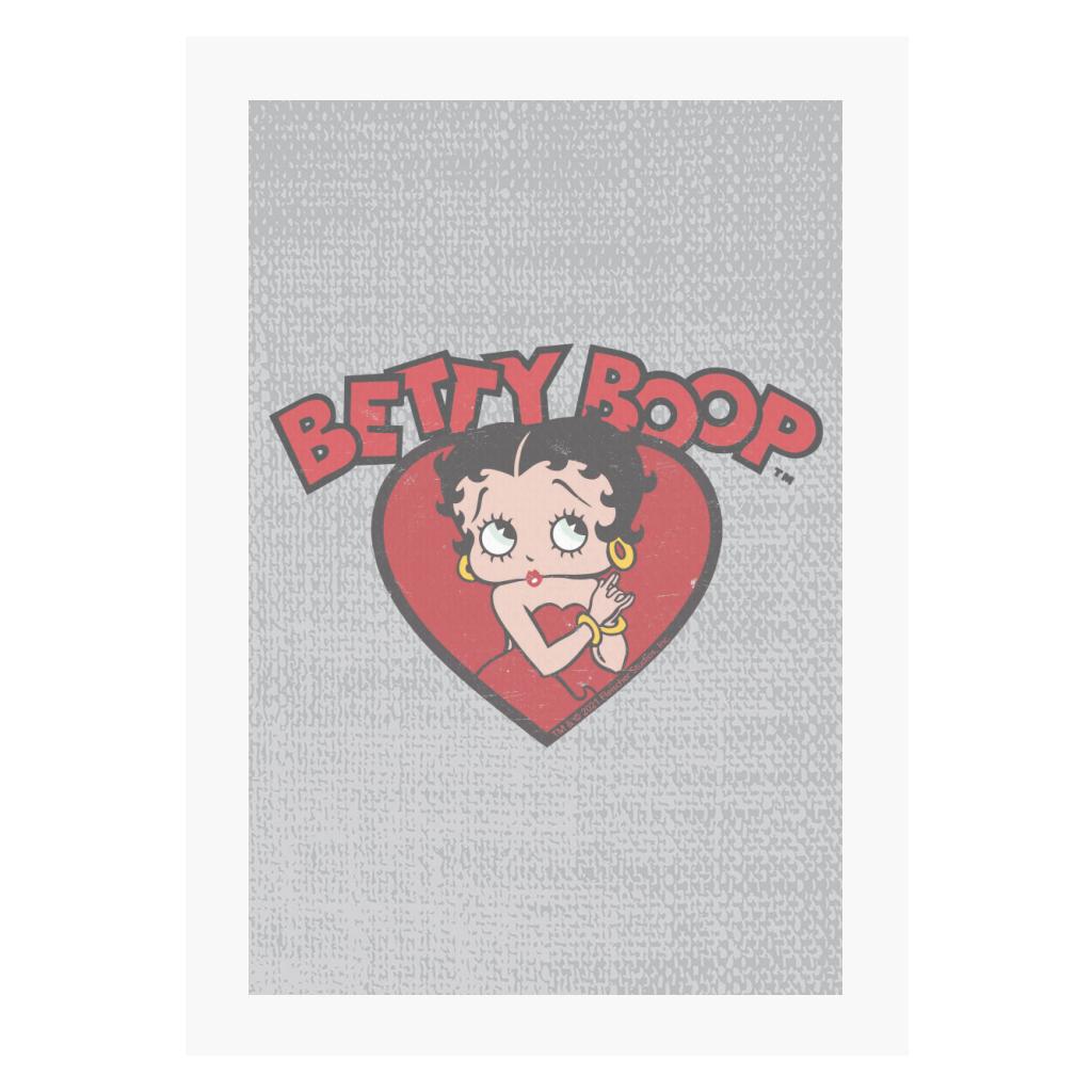 Betty Boop Love Red Dress A4 Print-Betty Boop Shop