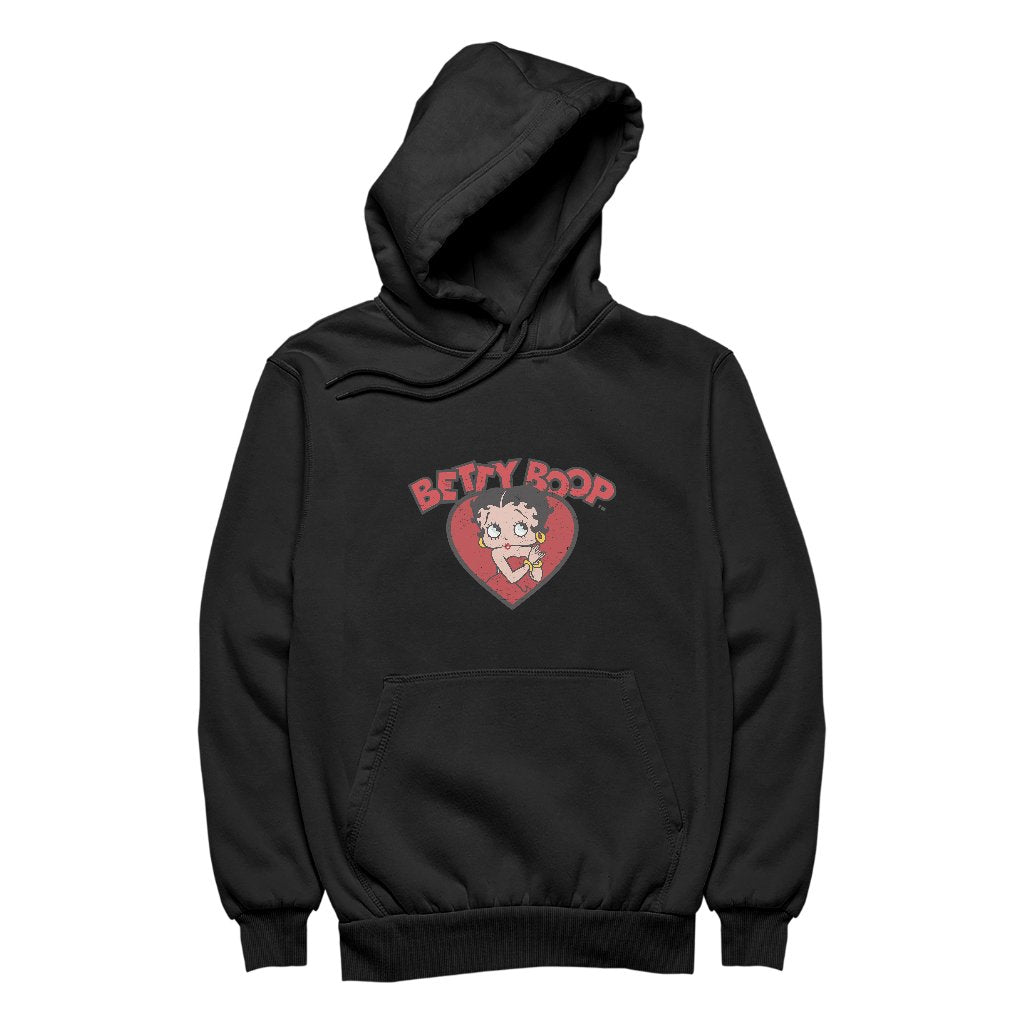 Betty Boop Love Red Dress Women's Hooded Sweatshirt-Betty Boop Shop