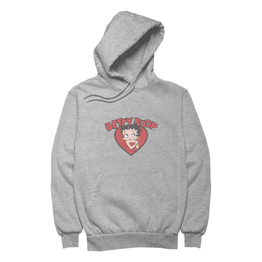 Betty Boop Love Red Dress Women's Hooded Sweatshirt-Betty Boop Shop