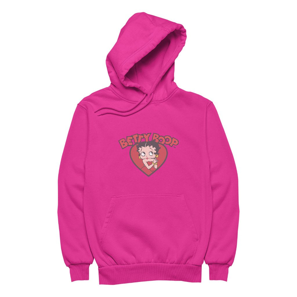 Betty Boop Love Red Dress Women's Hooded Sweatshirt-Betty Boop Shop