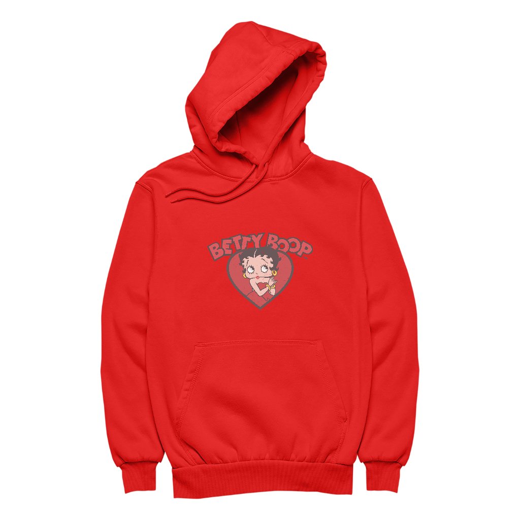 Betty Boop Love Red Dress Women's Hooded Sweatshirt-Betty Boop Shop