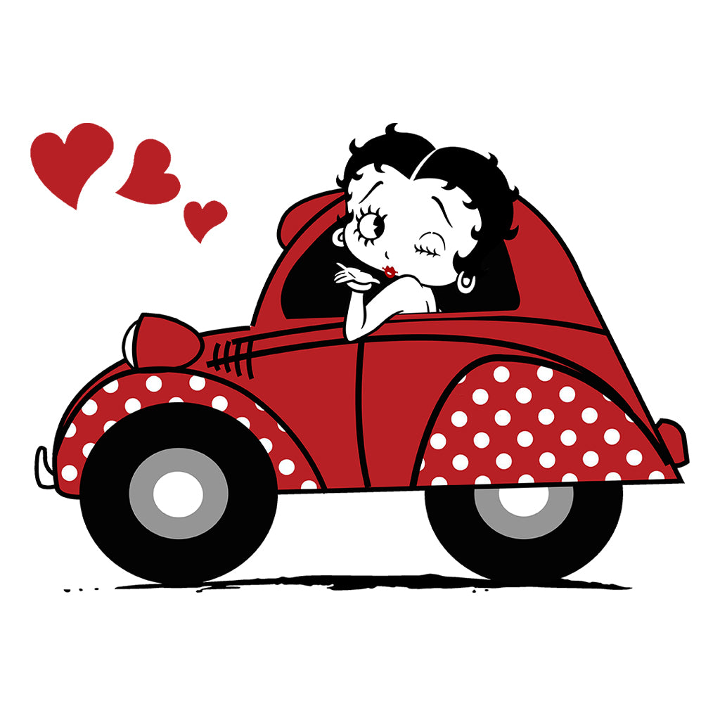 Betty Boop Car Women's T-Shirt-Betty Boop Shop