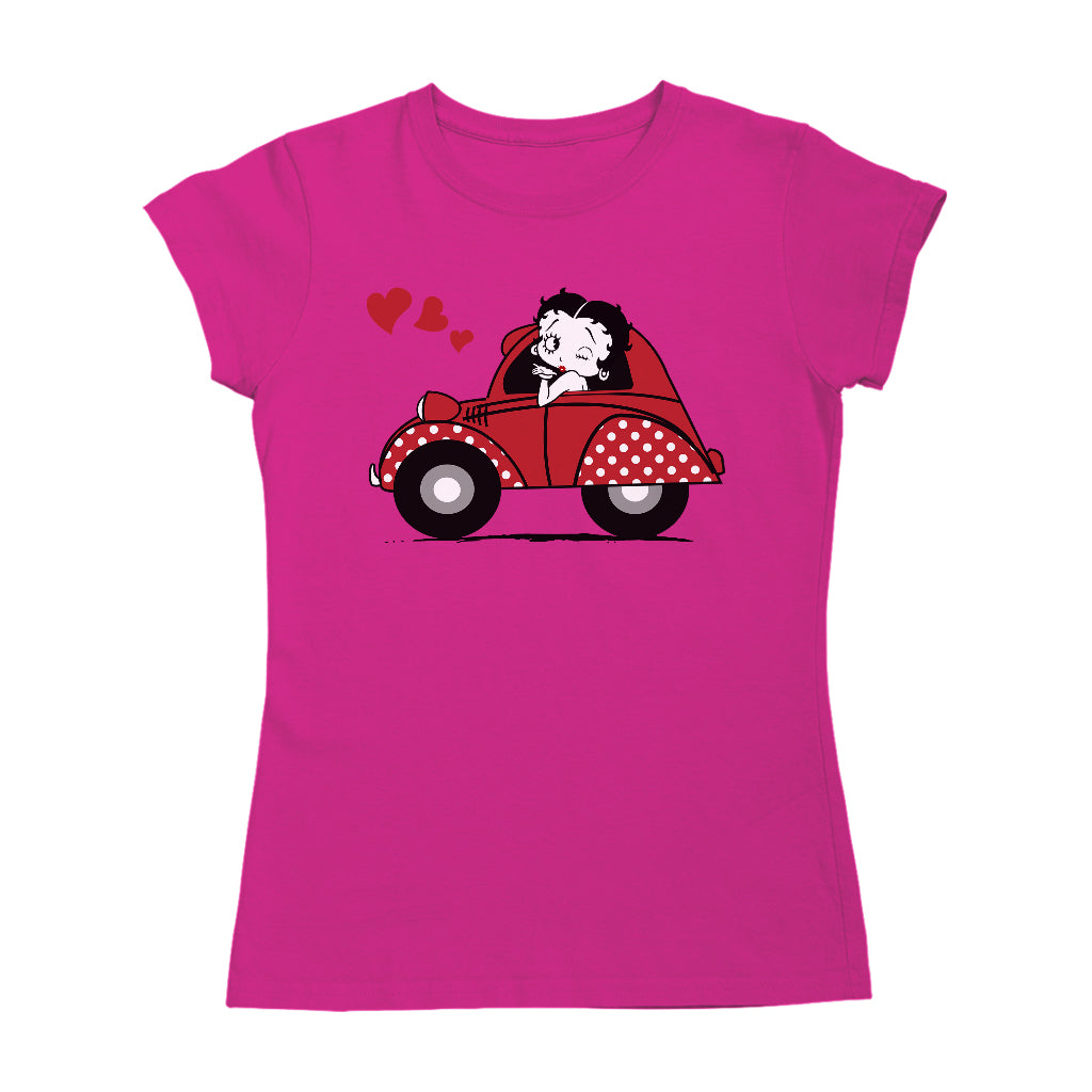 Betty Boop Car Women's T-Shirt-Betty Boop Shop