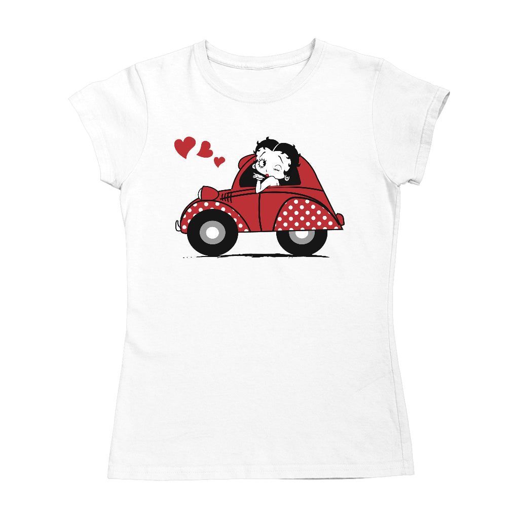 Betty Boop Car Women's T-Shirt-Betty Boop Shop