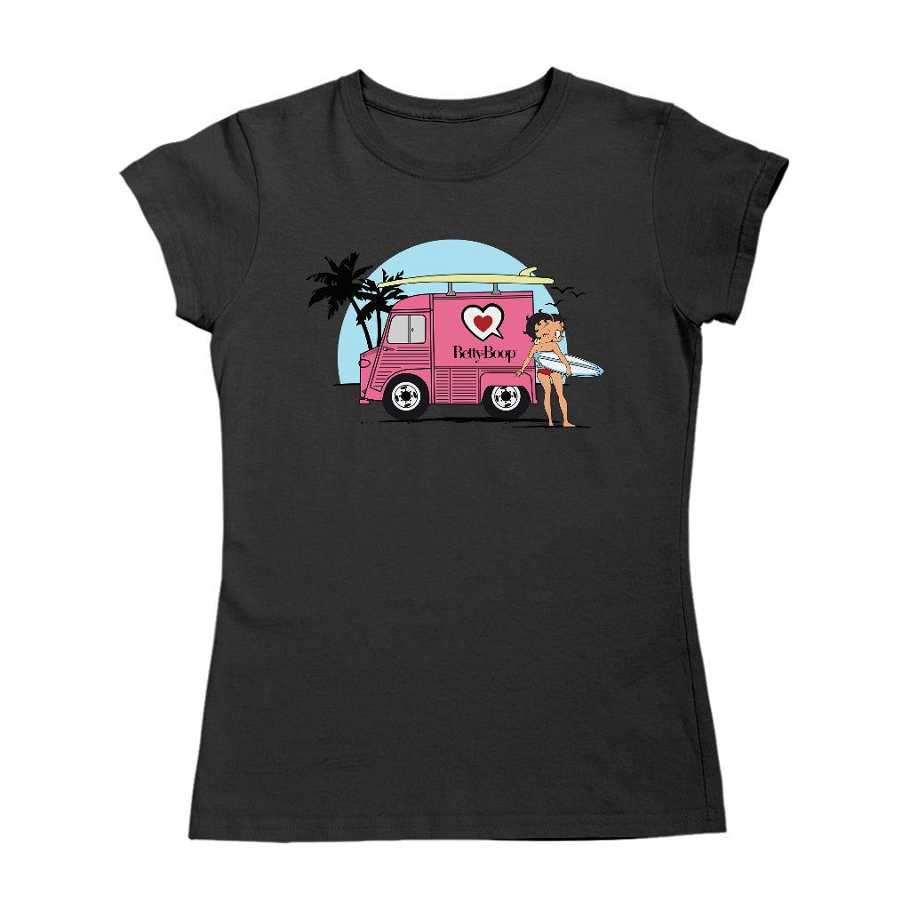 Surfer Betty Boop Women's T-Shirt-Betty Boop Shop