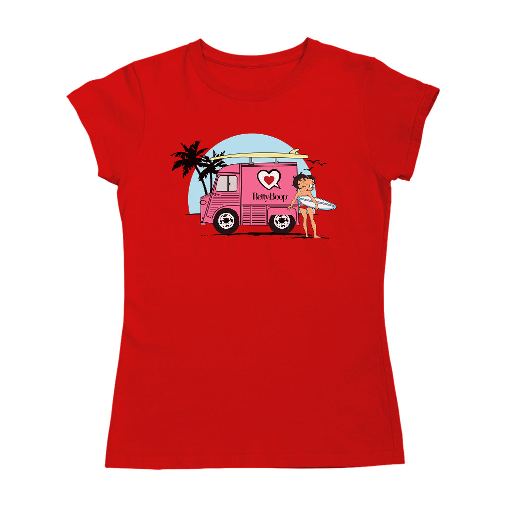 Surfer Betty Boop Women's T-Shirt-Betty Boop Shop