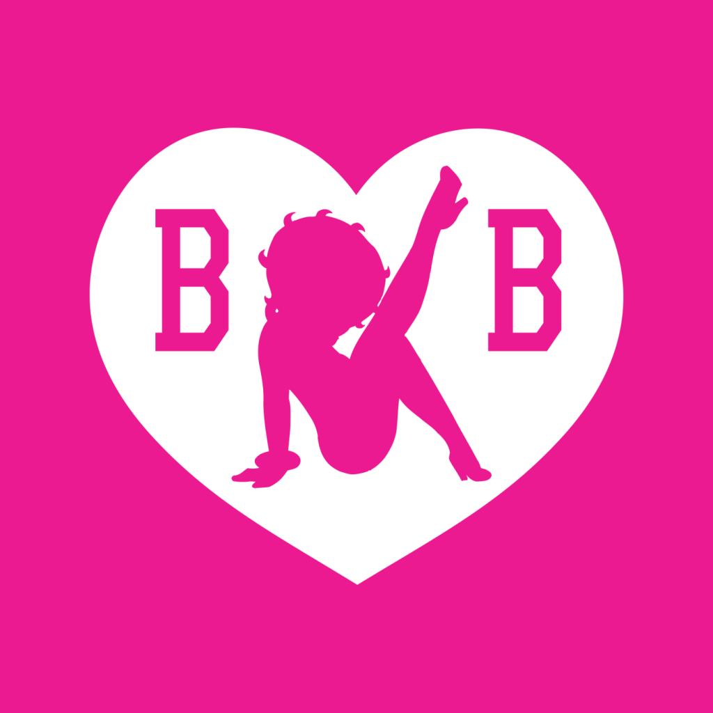 B B Love Heart Silhouette Kids Hooded Sweatshirt-Betty Boop Shop