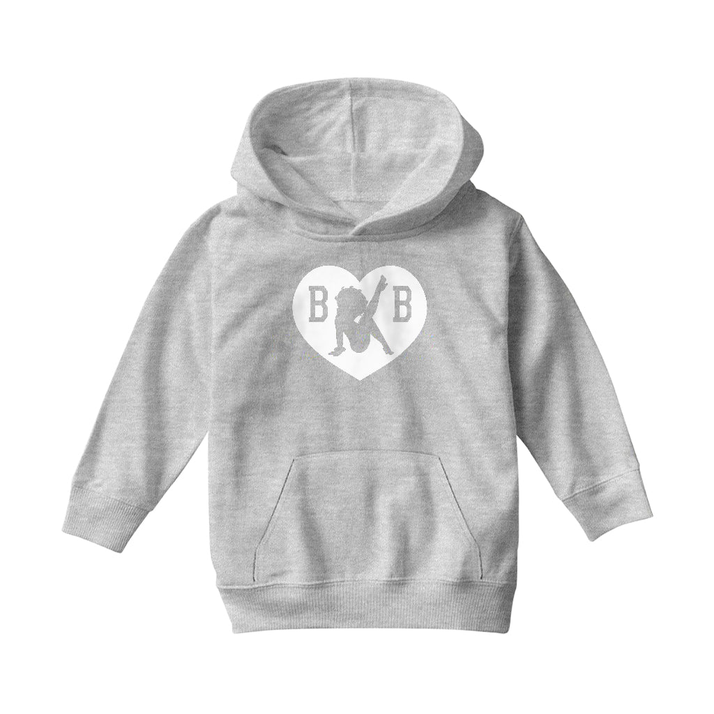 B B Love Heart Silhouette Kids Hooded Sweatshirt-Betty Boop Shop