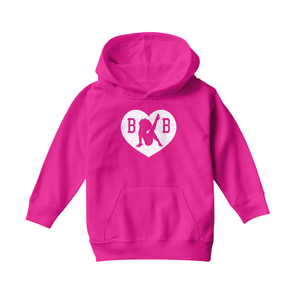 B B Love Heart Silhouette Kids Hooded Sweatshirt-Betty Boop Shop