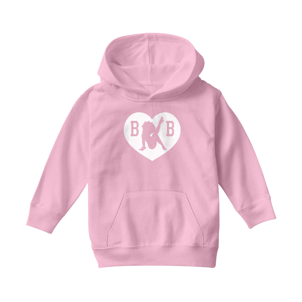 B B Love Heart Silhouette Kids Hooded Sweatshirt-Betty Boop Shop