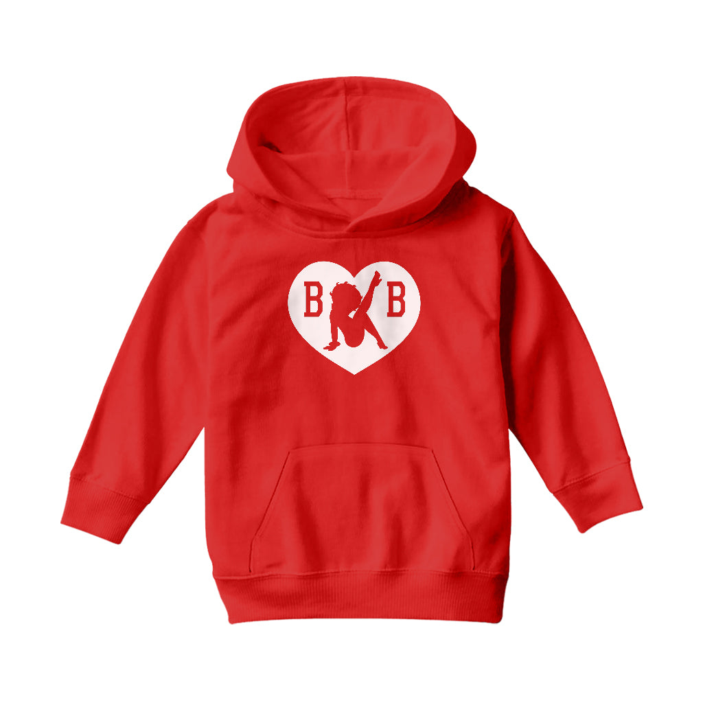 B B Love Heart Silhouette Kids Hooded Sweatshirt-Betty Boop Shop