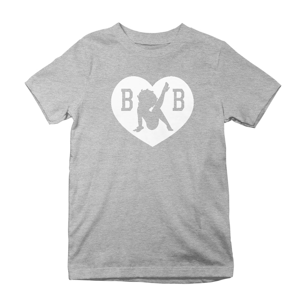 B B Love Heart Silhouette Kids T-Shirt-Betty Boop Shop
